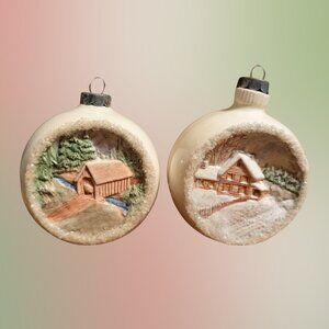 Duncan Enterprises Glass Scenic Ornaments (Set of 2)